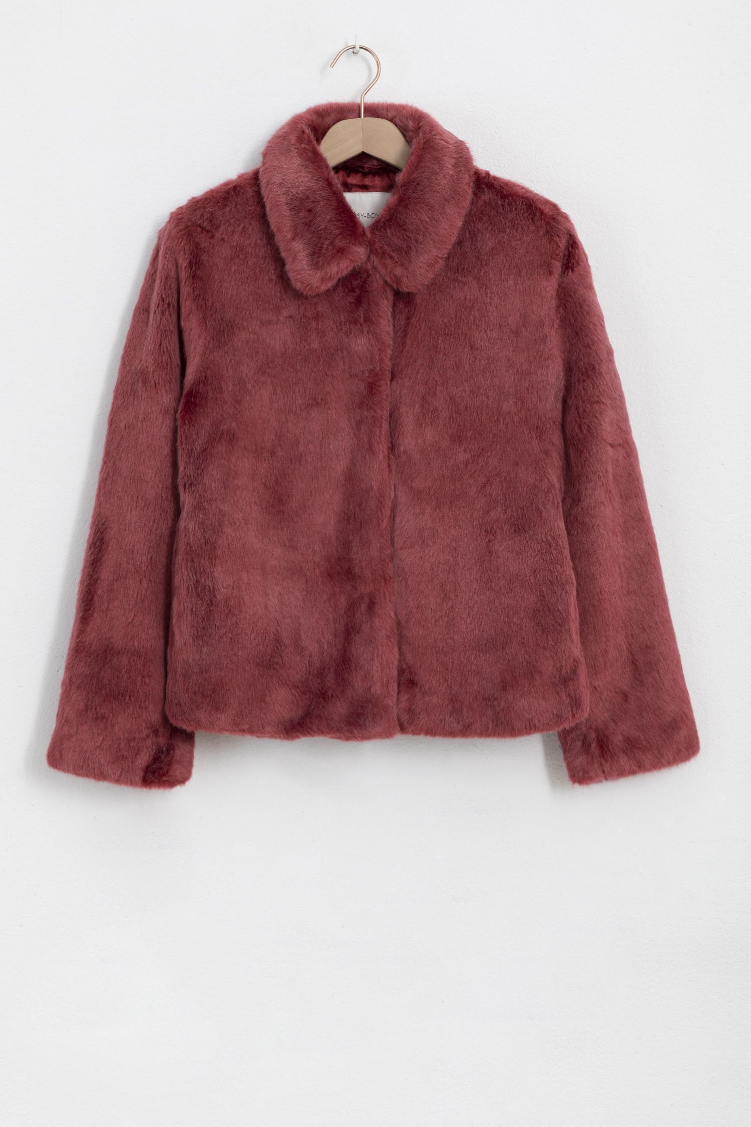 Fake fur jacke rot Clearance